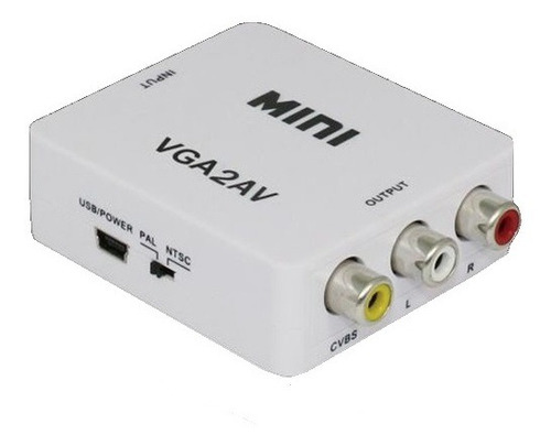 Convertidor Vga A Rca Video S-video Pc,tv, Video Beam