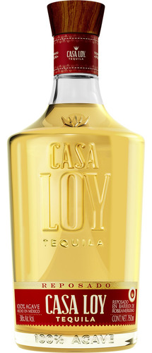 Tequila Casa Loy Reposado 750 Ml Con Vaso Tipo Lowball