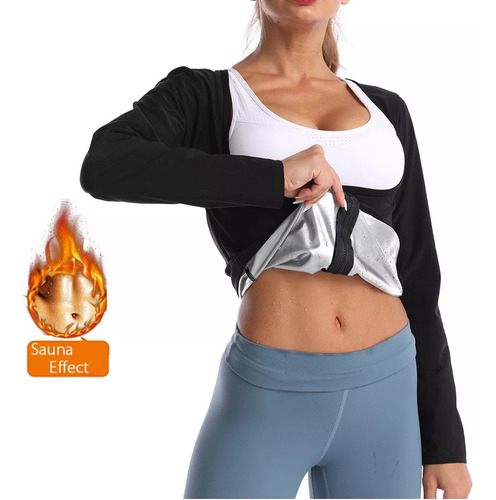 Playera Sauna Mujer Manga Corta Traje Sauna Bajar De Peso