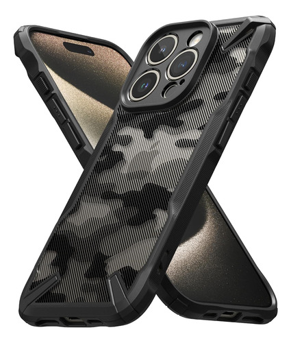 Capa Capinha Para iPhone 15 Pro Ringke  Fusion X - Camuflado