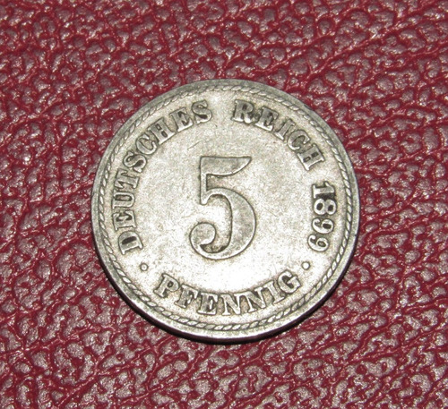 Moneda Alemania 5 Pfennig 1899 Imperial (c85)