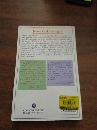 Querer A Todos Por Igual Educar A Dos O Más Hijos (Usado)