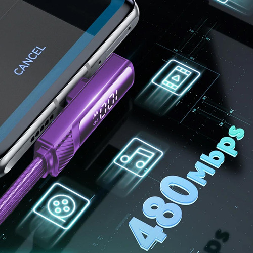 Cargador Tipo Usb- C 2m, Mxvlu-001, 1 Pza, 2m, Rápida 100w,