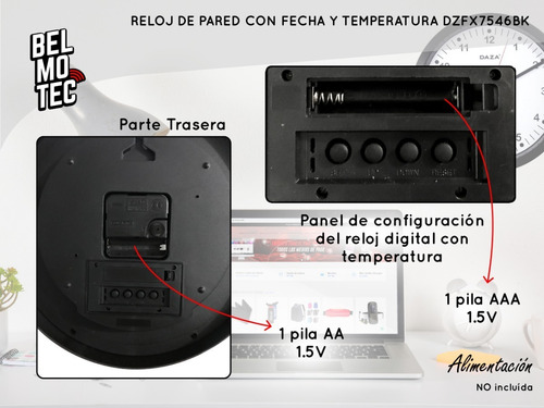 Reloj De Pared Moderno Grande Decoracion Digital Analogico