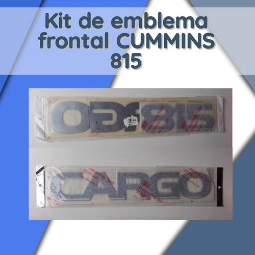 Kit De Emblema Frontal Cummins 815