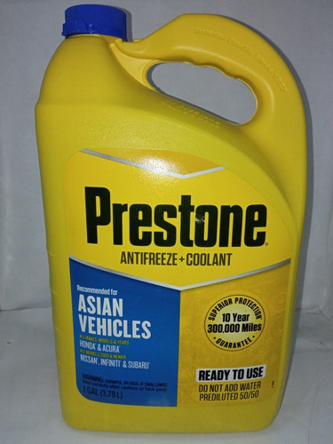 Refrigerante Y Anticongelante Prestone Azul 3.78lt