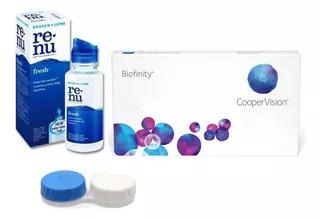 Lentes De Contacto Coopervision Biofinity 6 Pzas Mes + Sol