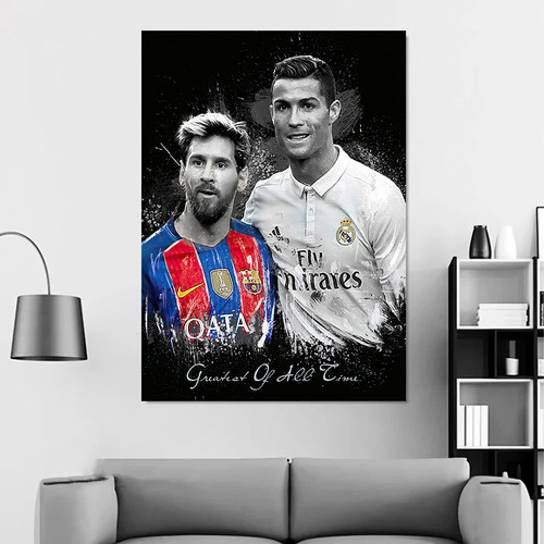 Lienzo Decorativo De Pared Para Regalos De Fútbol De Lionel