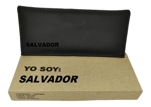 Cartera 100% Piel Dama Apellido Salvador En Caja