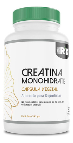 Creatina Monohidrato 60 Capsulas Suplementos Ryd