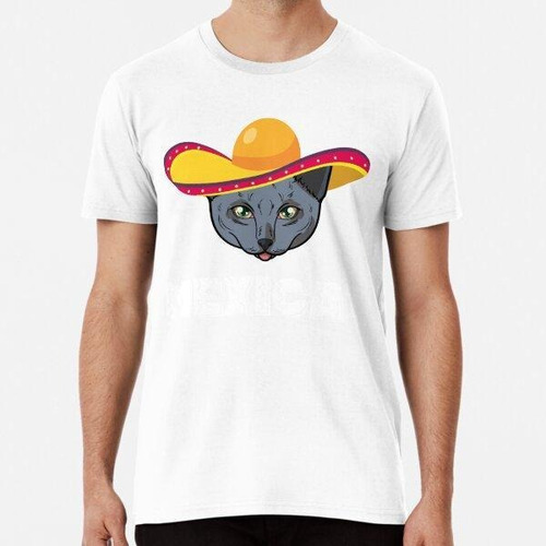 Remera Funny Mexicat Russian Blue Cat Mom Cat Gift For Cat L