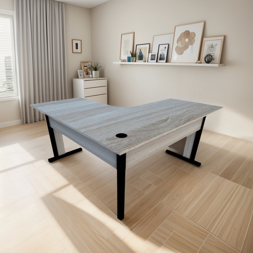 Mesa Delta Em L Escritório Estação De Trabalho 1,50x1,50
