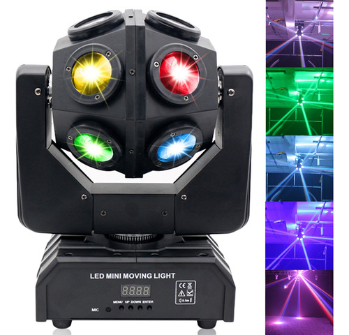 120w Cabeza Móvil Giratorio Rgb 4 En 1 Full Color 12 Led