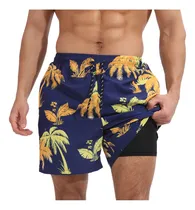 Comprar Traje De Baño Hombre 2 In 1 Short Para Playa Bañadores