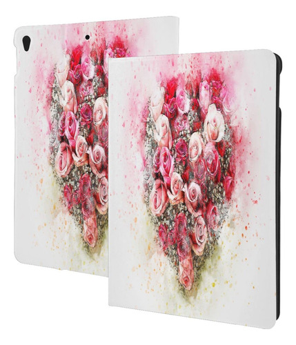 Love Flower Art iPad Funda Cuero 10  Carcasa Pu