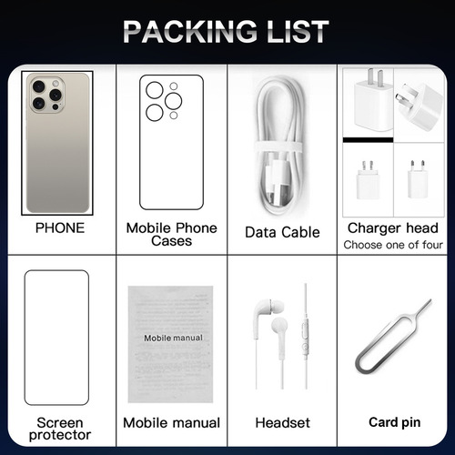 Smartphone 5g Inteligente De Doble Tarjeta Sim, Teléfono Android, Pantalla Grande De 6.8 Pulgadas, 8+256 Gb De Memoria