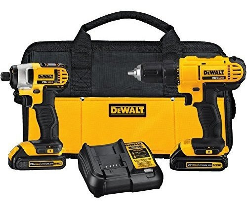 Dewalt Dck240c2 Kit De Combo / Impacto De Taladro De Litio 2