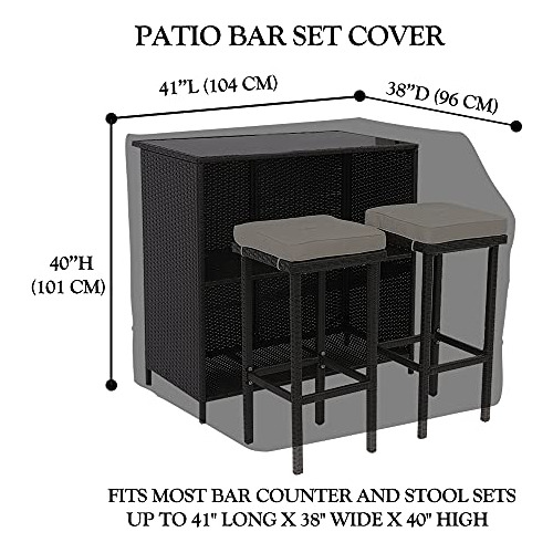 Funda Juego De Bar De Patio De 41 Pulgadas, Muebles De ...