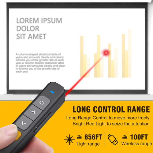 Apresentador Sem Fio Usb Tipo 2 Em 1 Apresentação De Control