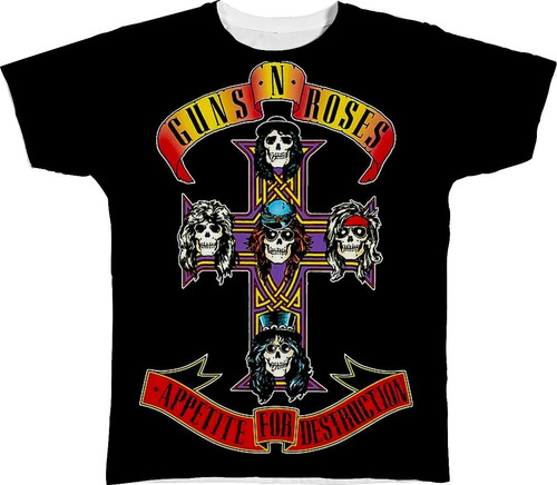 Camisa Camiseta Guns N' Roses Banda Rock Musicas Show 1