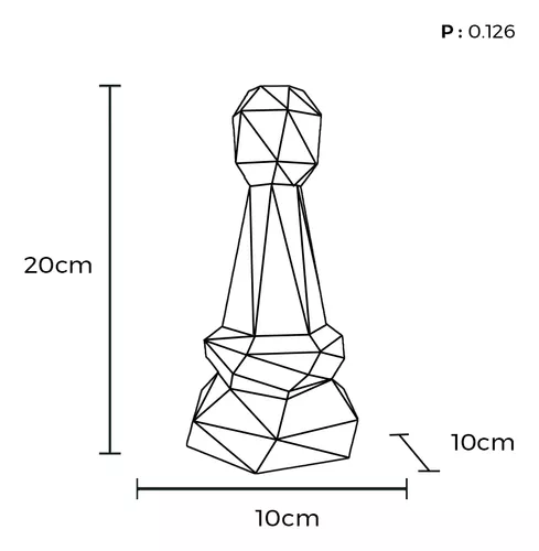 PECA XADREZ PEAO 20x10cm – GNJ HOME