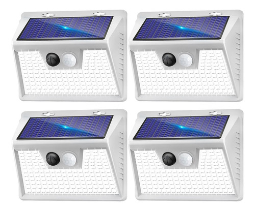 Luces Solares Exteriores 4 Unidades, 140led/3 Modos Luces D
