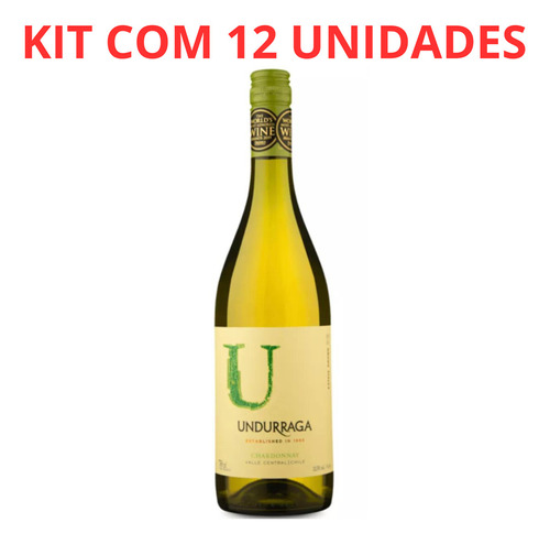 Vinho U Undurraga Valle Central Chardonnay 750ml Bco Kit C12