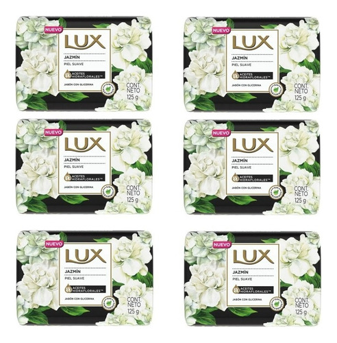 Jabon En Barra Con Aceites Hidraflorales Jazmin Lux 6 X 125g