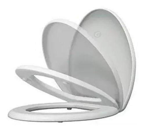 Tapa Asiento Alongado Caída Lenta Blanca