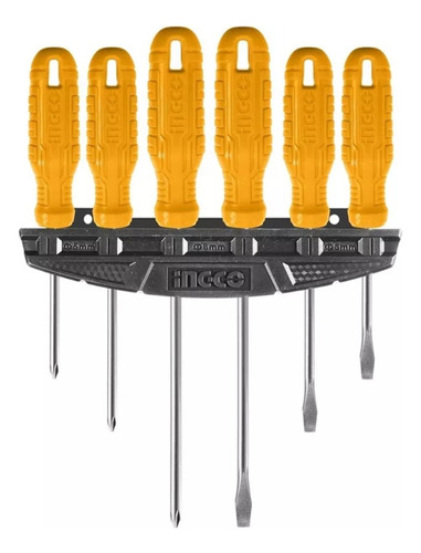 Set De Desarmadore 6pz Destornilladores Ingco Hksd0658