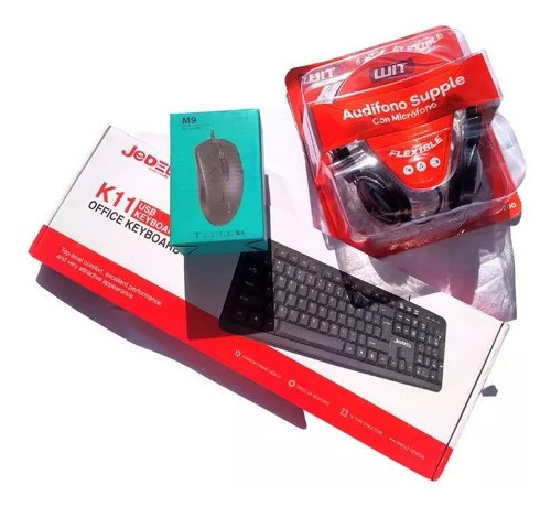 Kit Clásico Ejecutivo Teletrabajo Teclado +mouse + Audifonos