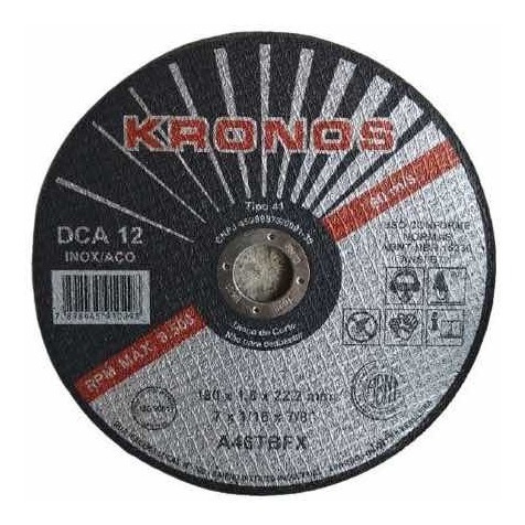 Disco De Corte Inox Kronos Dca12 Serralheiro 7 X 1/16 X 7/8 