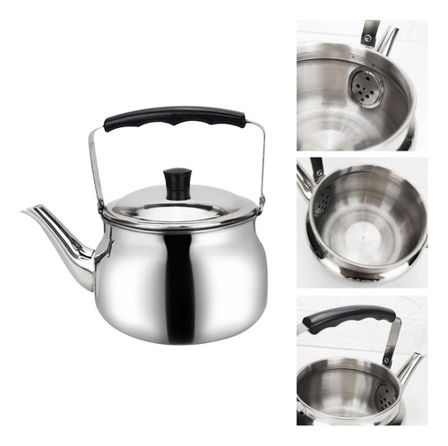 L Hervidor De Agua De Acero Inoxidable Portátil 0.8l Plata