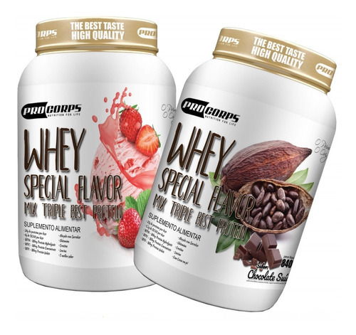 Kit 2 - Whey Protein 3w Special Flavor - Imediato - Sabor Chocolate Com Coco