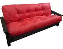 Comprar Futon 3 Cuerpos Lustrado Con Colchón Ecocuero