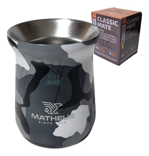 Mate Acero Inox Termico Doble Capa 236 Ml Matheus Camuflado