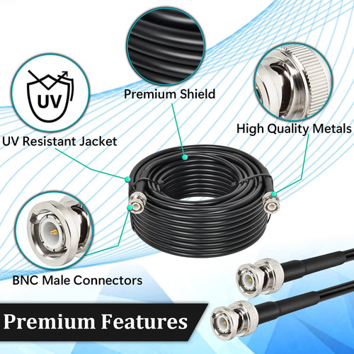 Cable Coaxial Bnc Macho A Bnc Macho 100 Pies,