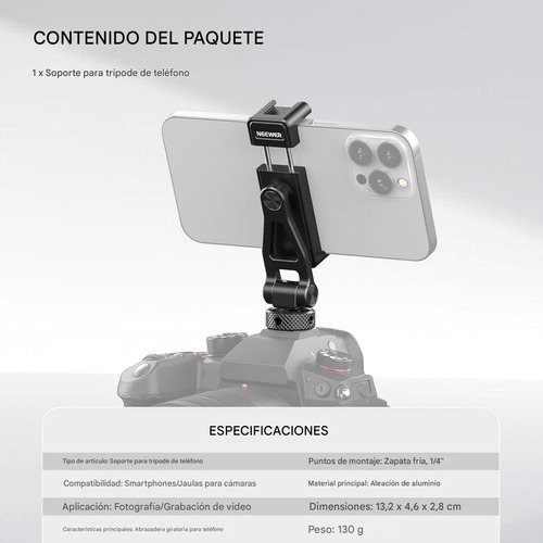 Soporte De Celular Neewer Cámaras Y Trípodes