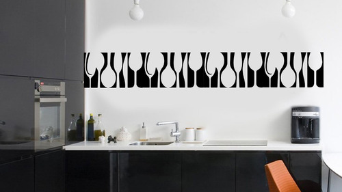Vinilo Deco Guardas Autoadhesivas Cocina 50cm X 1 Mts 2 Col.
