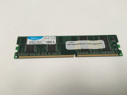 Memoria Ram Blitz Value Plus Ddr400(3) 256mb