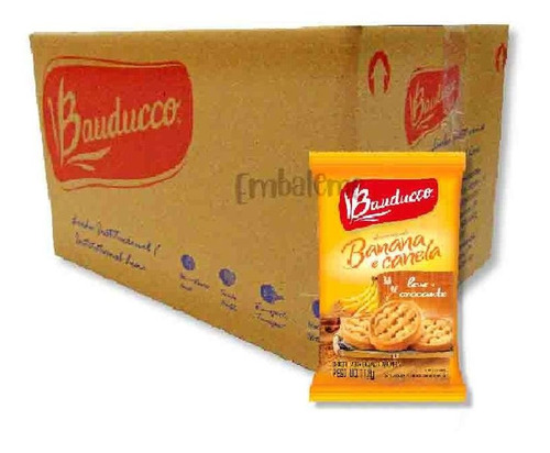 Biscoito Amanteigado Banana Canela Cx C/400 De 13,9g Bauduco