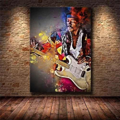 Cuadros-jimi Hendrix,decorativo,95x60cm