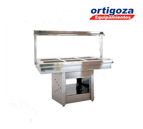 Exhibidor Lunchonette Caliente 6 Band Ac. Inox Gas Morelli 