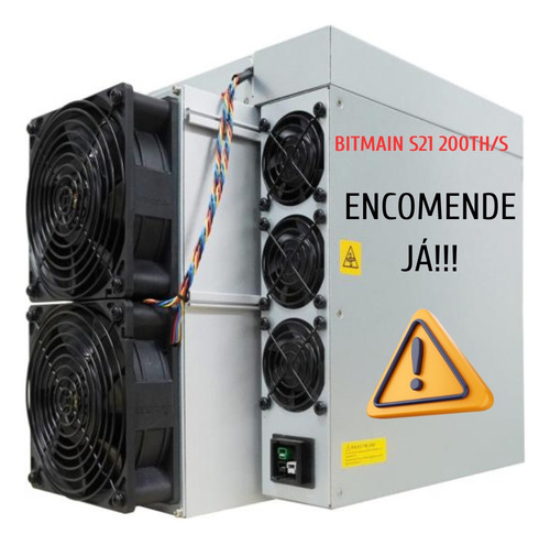 Mineradora Bitcoin Asic Bitmain Antminer S21 200th/s Sha-256