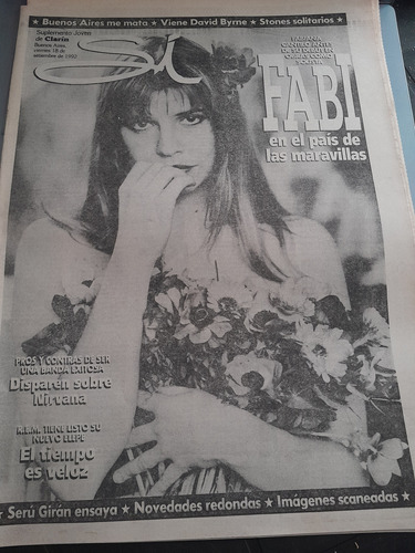 Suplemento Si Clarin Fabiana Cantilo Nirvana  18 09 1992 