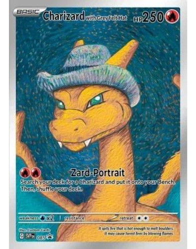 Tarjeta Pokemon Vincent Van Gogh Pikachu Coleccion Charizard