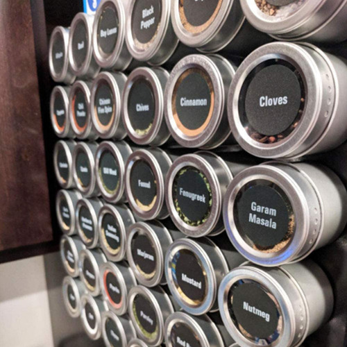 12 Latas Magnéticas Para Especias Con Tapas Para Tamizar Y V