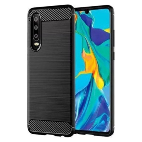 Funda Tpu Fibra Carbono Rugged Para Huawei P30 