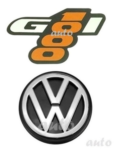 Emblema Gol 1000 + Vw Da Mala - Quadrado 1991 À 1995