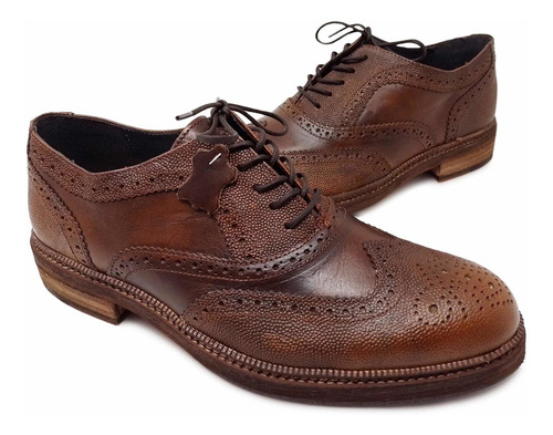 Imagen 3 de 9 de Zapato Para Caballero Bostoniano Fina Piel Vacuno Artesanal